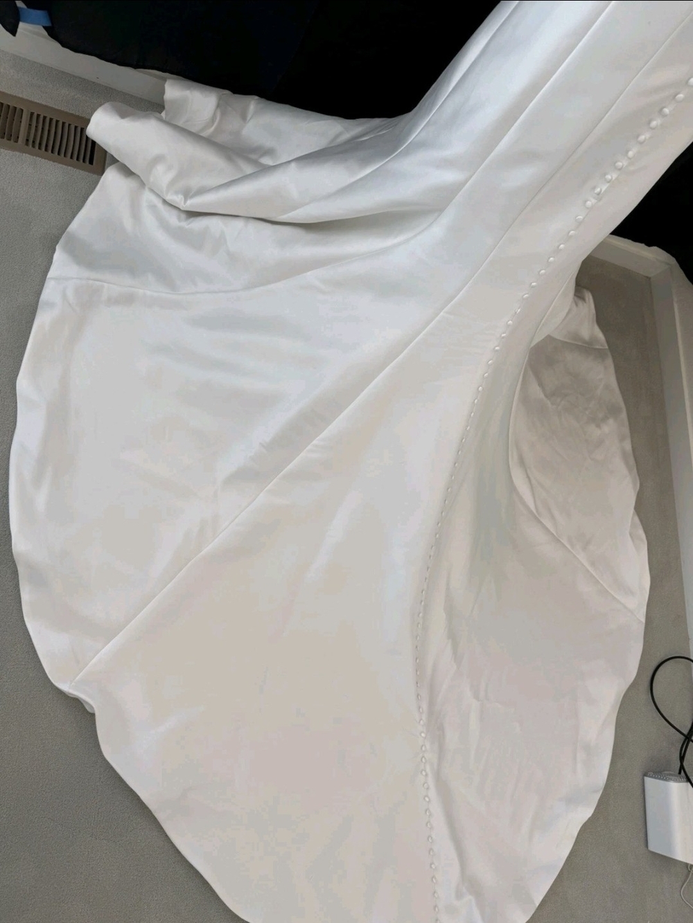 Allure W527 White Strapless Satin Mermaid Wedding Dress Size 22w - Picture 4 of 8